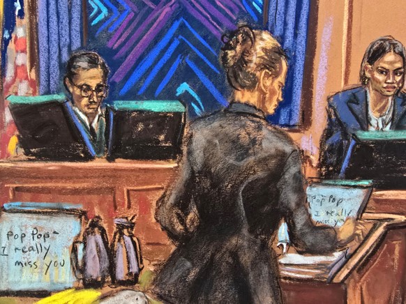 Lawyer Anna Estevao cross-examines Casandra &quot;Cassie&quot; Ventura during Sean &quot;Diddy&quot; Combs&#039; sex trafficking trial in New York City, New York, U.S., May 15, 2025, in this courtroom ...