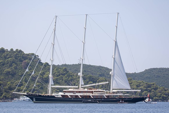 Jeff Bezos yachts in Croatia Koru sailing yacht is seen near Dubrovnik, Croatia on August 17, 2023. Koru, 500 milion dollars yacht, with overall length of 127 m is owned by Jeff Bezos who currently ho ...