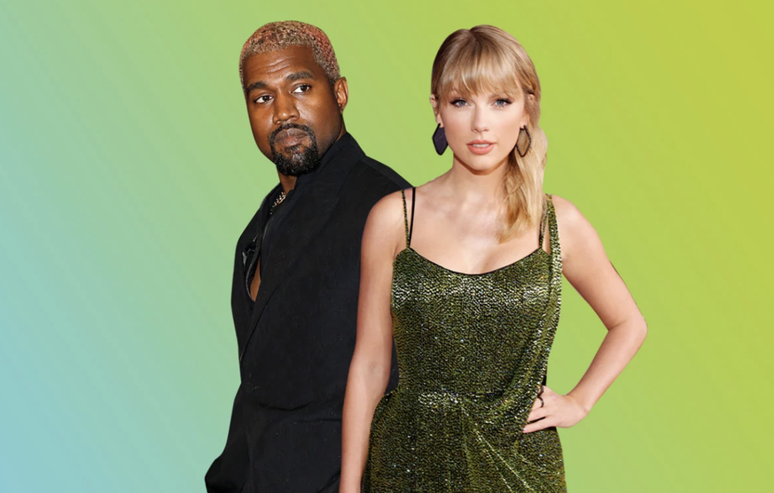 Le rappeur et entrepreneur Kanye West, à gauche, et la chanteuse pop Taylor Swift, à droite.