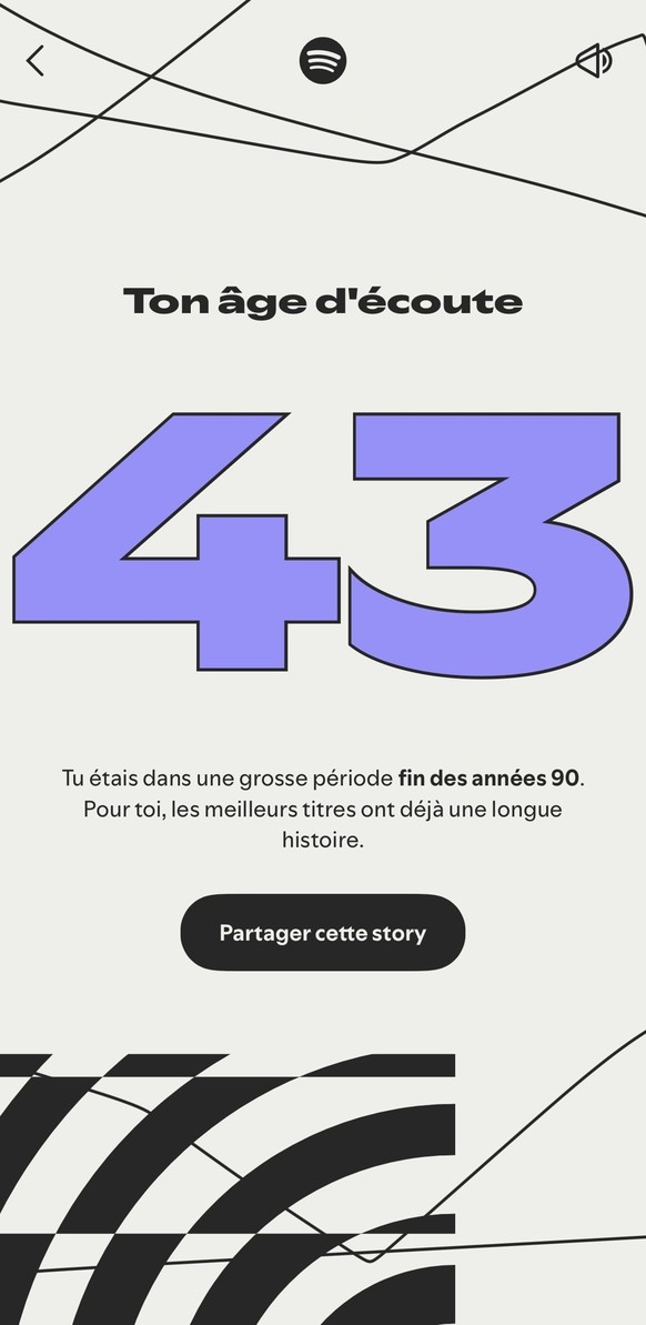L&#039;algorithme fait une synthèse de l&#039;âge des morceaux que vous écoutez pour déduire la jeunesse de vos goûts musicaux.