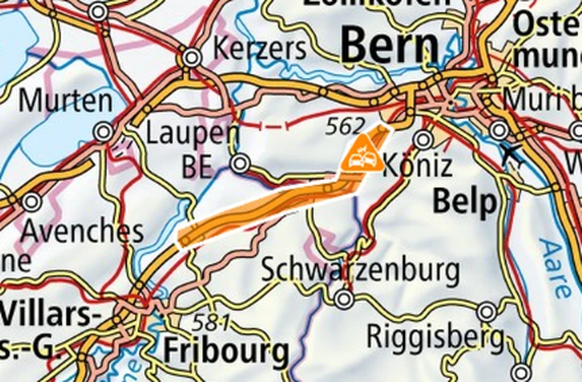 A la suite d'un accident vers Flamatt (FR), l'autoroute A12 est bloquée dans les deux entre Guin (FR) et Niederwangen (BE).