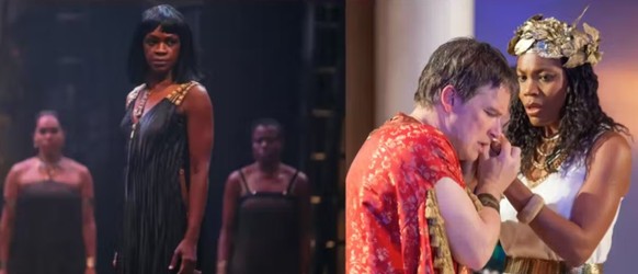 Yanna McIntosh (2015) et Chantal Jean-Pierre dans le rôle de Cléopâtre (2016).