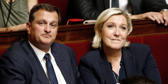 Louis Aliot et Marine Le Pen.