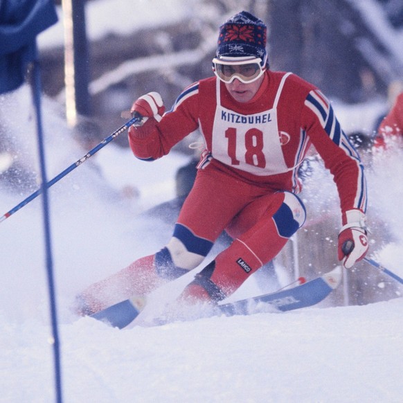 Ski Alpin Weltcup 1976/1977 Kitzbuehel: LUESCHER (SUI) Ski Alpin Weltcup 1976/1977 Kitzbuehel Slalom 16.01.1977 Peter LUESCHER (Schweiz) Kitzbuehel Oesterreich *** Alpine Skiing World Cup 1976 1977 Ki ...