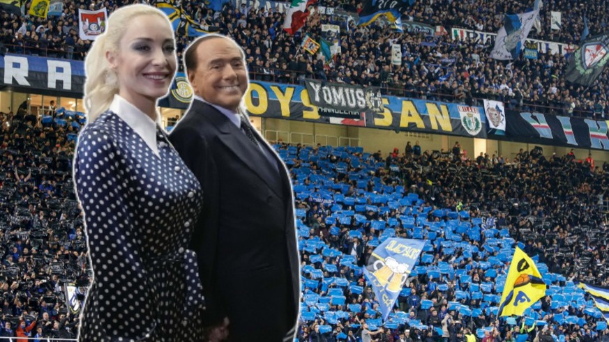 Pas sûr que Silvio Berlusconi et Marta Fascina soient les bienvenus dans la curva des ultras de l'Inter Milan...