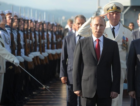 Poutine sur le Moskva, en 2014.