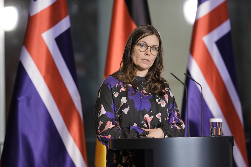 La Première ministre islandaise, Katrín Jakobsdóttir, a participé à cette grève historique.