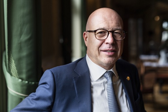 Nationalrat Fabio Regazzi, CVP-TI, neugewaehlter Praesident des Gewerbeverbandes SGV, posiert am Rand der Sondersession des Nationalrats zum Portrait, am Donnerstag, 29. Oktober 2020 in der Wandelhall ...
