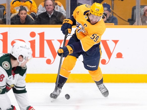 Roman Josi a s'est fait l'auteur d'une belle prestation avec Nashville Predators jeudi.