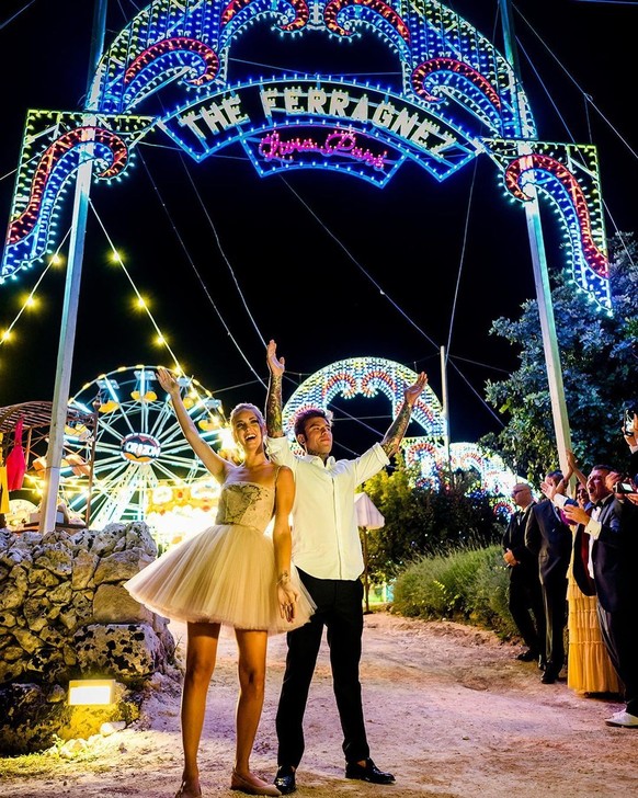 Le mariage de Chiara Ferragni et Fedez en septembre 2018.