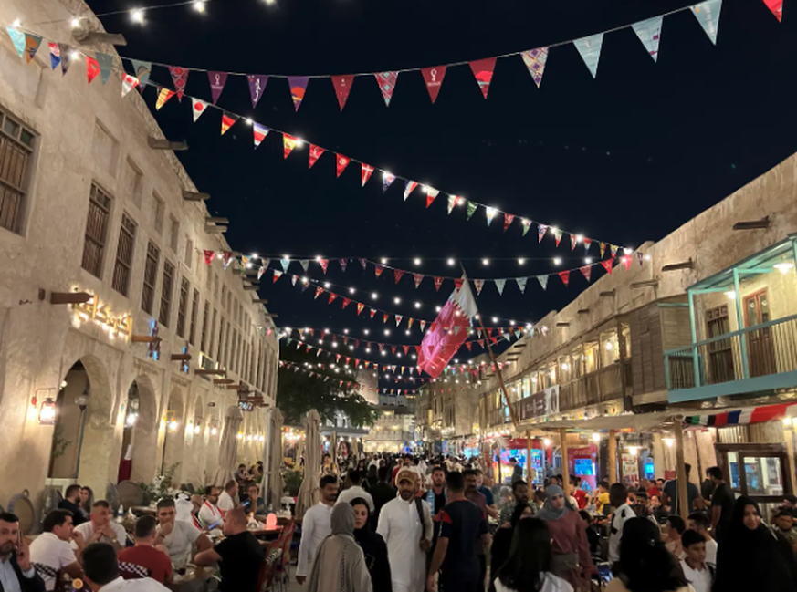 Le «Souq Waqif» à Doha, le lieu du centre-ville qui accueille le marché et où habitants et touristes se rencontrent.
