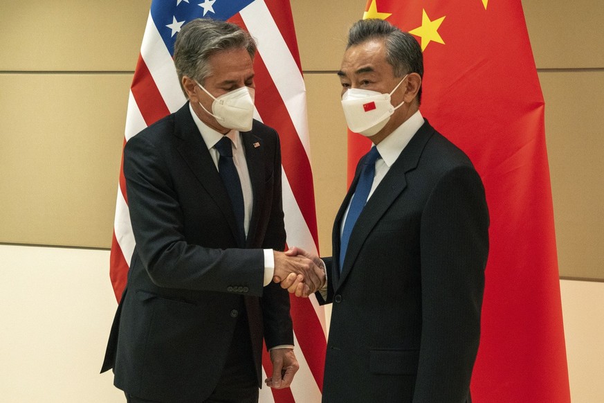 U.S. Secretary of State Antony Blinken meets with China&#039;s Foreign Minister Wang Yi during the 77th United Nations General Assembly on Friday, Sept. 23, 2022.