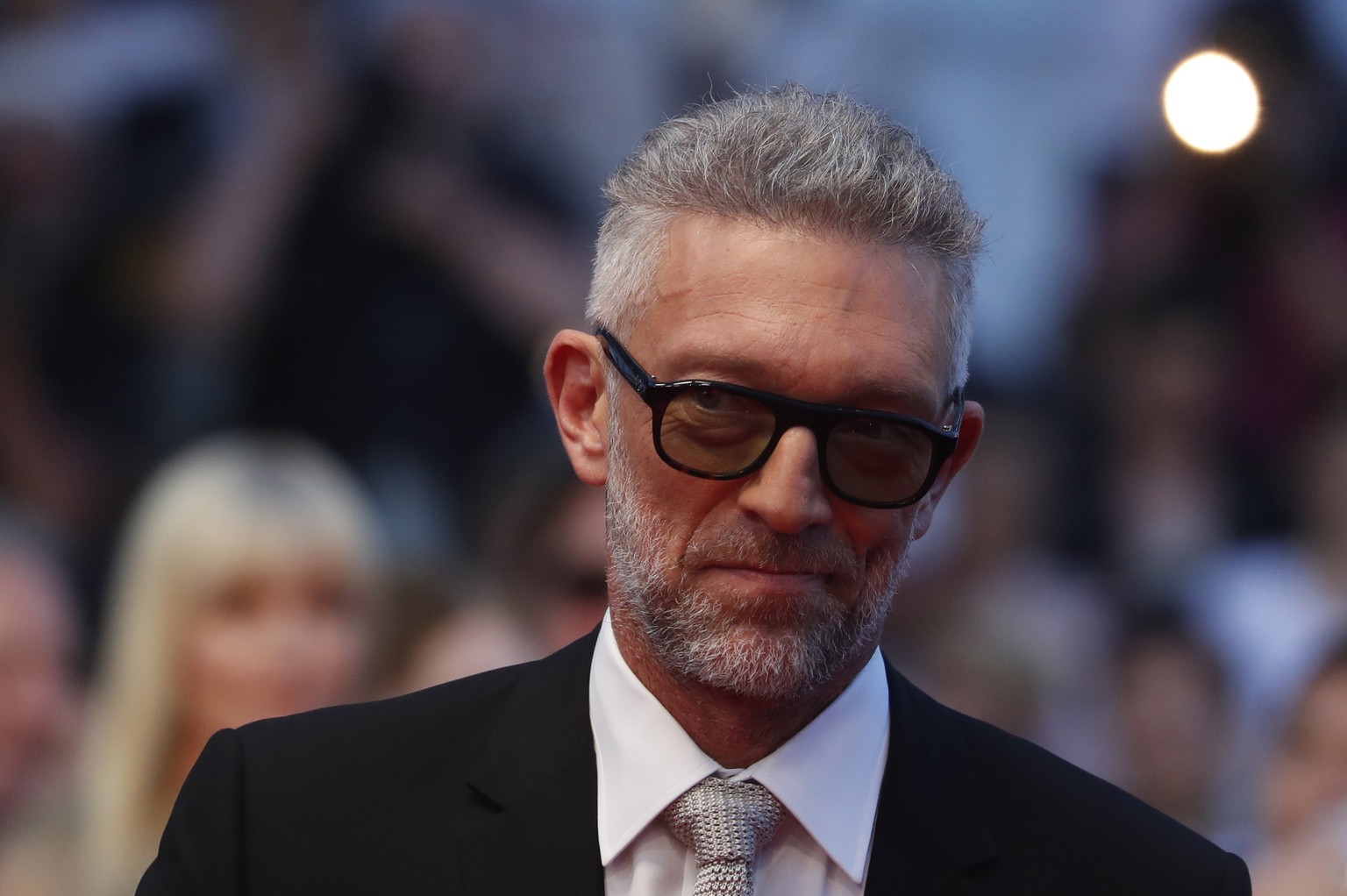 epa09970235 Vincent Cassel arrives for the screening of &#039;Crimes of the Future&#039; during the 75th annual Cannes Film Festival, in Cannes, France, 23 May 2022. The movie is presented in the Offi ...