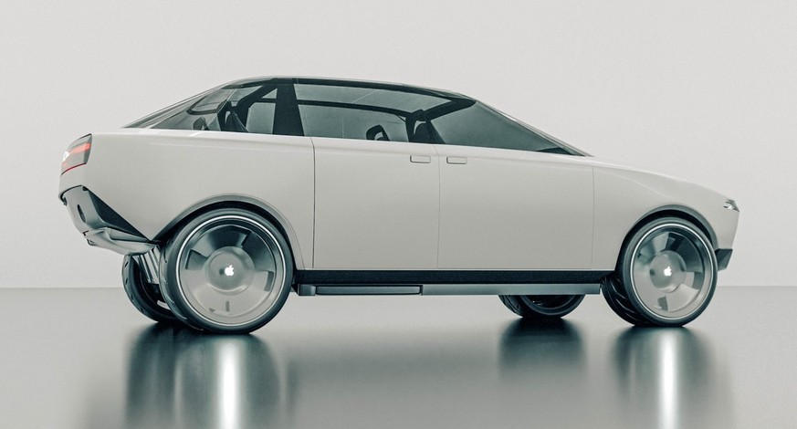 Apple avait à l&#039;origine l&#039;intention de créer un véhicule entièrement autonome dans le cadre d&#039;un projet baptisé Titan en interne. Illustration: concept de la voiture autonome d&#039;App ...