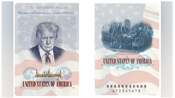 Les maquettes des nouveaux passeports américains, qui seront mis en circulation cette année.