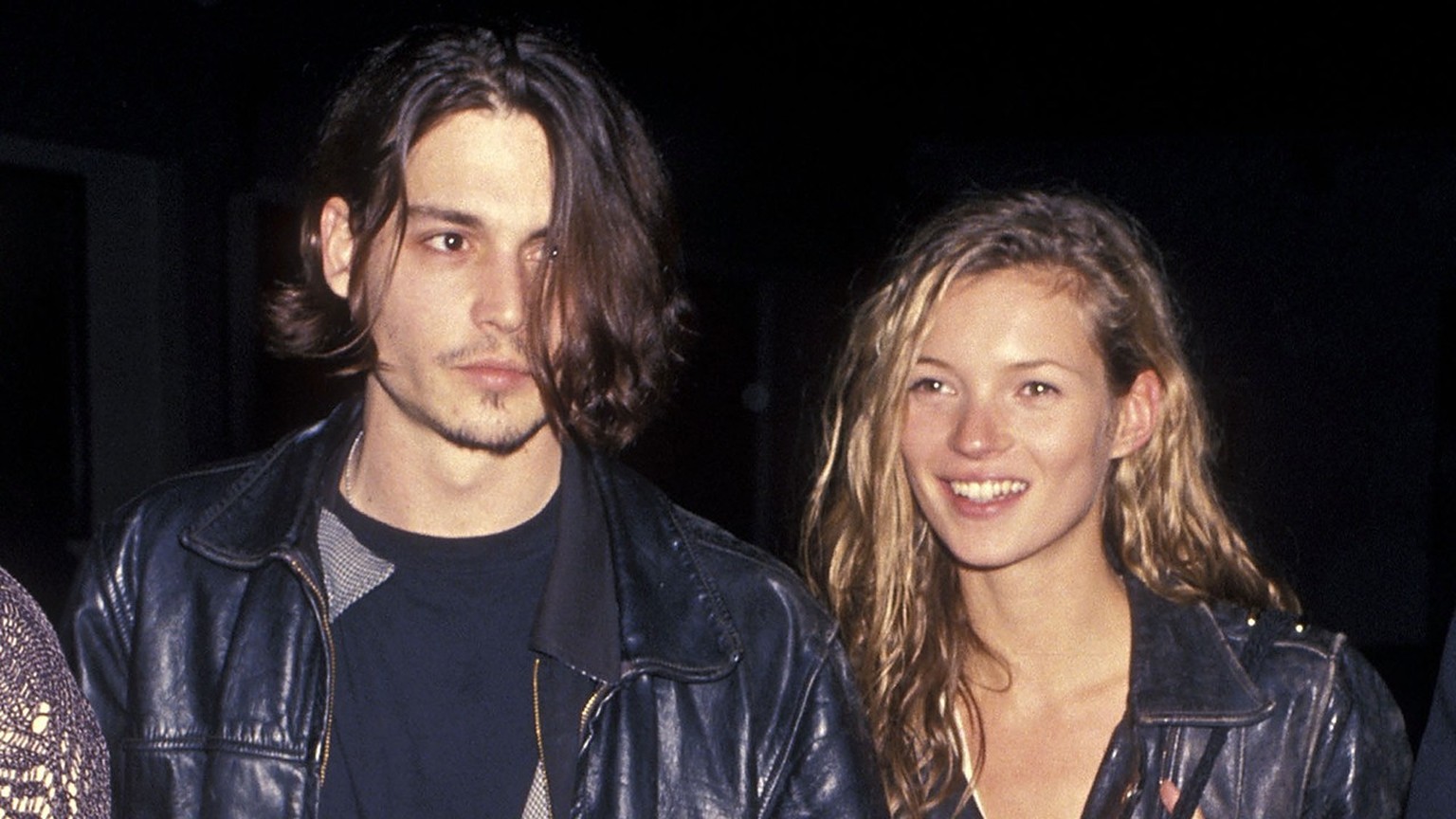Johnny Depp et Kate Moss, en couple, dans les années 1990.