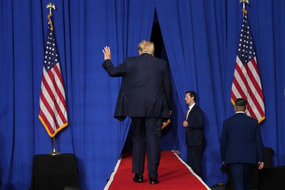 President Donald Trump departs a campaign rally for Sen. Darline Graham, R-S.C., at the Myrtle Beach Convention Center in Myrtle Beach, S.C., Friday, Aug. 21, 2026. (AP Photo/Jacquelyn Martin)
Donald  ...