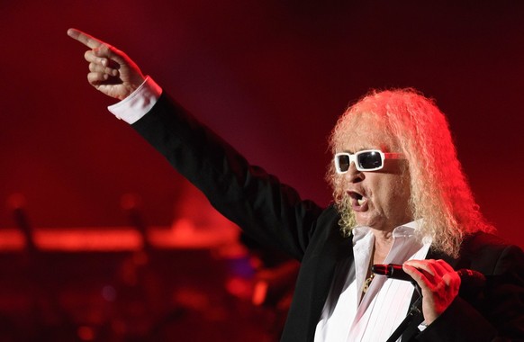 French singer Michel Polnareff performs on the Main stage during the 41st Paleo Festival in Nyon, Switzerland, Sunday, July 24, 2016. The Paleo open-air music festival, the largest in the western part ...