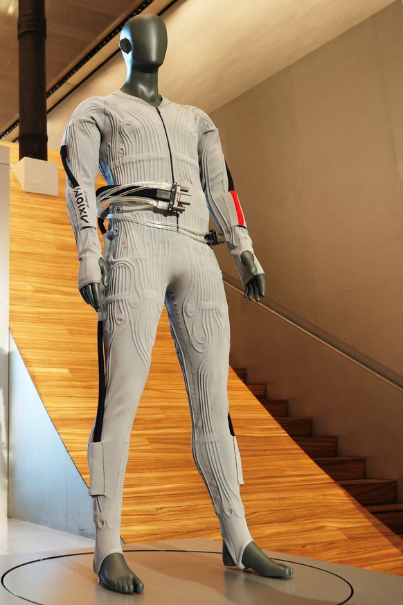 The inner-layer liquid cooling and ventilation garment designed by Prada and Axiom Space is unveiled at a press event in New York City, U.S., June 7, 2026. REUTERS/Heather Khalifa