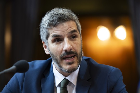 Simon Stocker, SP-SH, spricht waehrend der Debatte um die Bekaempfung der Armut, waehrend der Herbstsession der Eidgenoessischen Raete, am Donnerstag, 26. September 2024, in Bern. (KEYSTONE/Peter Klau ...