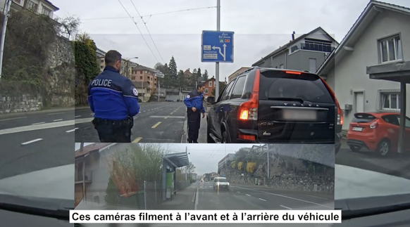 caméra embarquée dans une voiture de police neuchâteloise