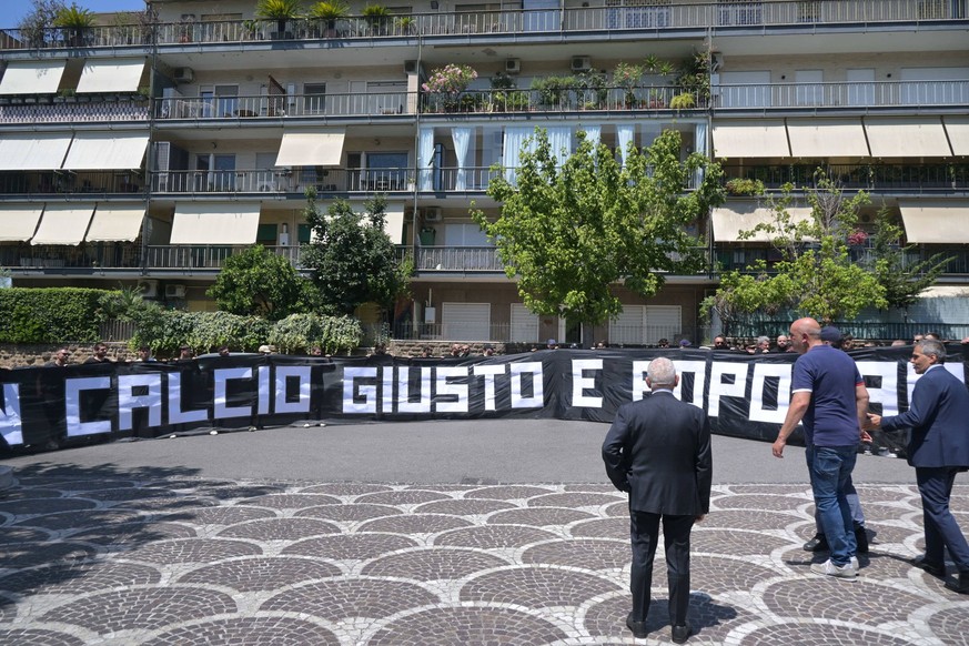 IPA85945116 - A delegation of ultras protesting against the federation during the FIGC 2026 Elective Assembly match between FIGC 2026 Elective Assembly at the Rome Cavalieri-A Waldorf Astoria Hotel on ...