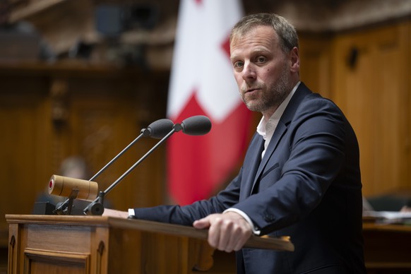 Fabien Fivaz, GP-NE, spricht waehrend der Sommersession der Eidgenoessischen Raete, am Mittwoch, 29. Mai 2024 im Nationalrat in Bern. (KEYSTONE/Anthony Anex)