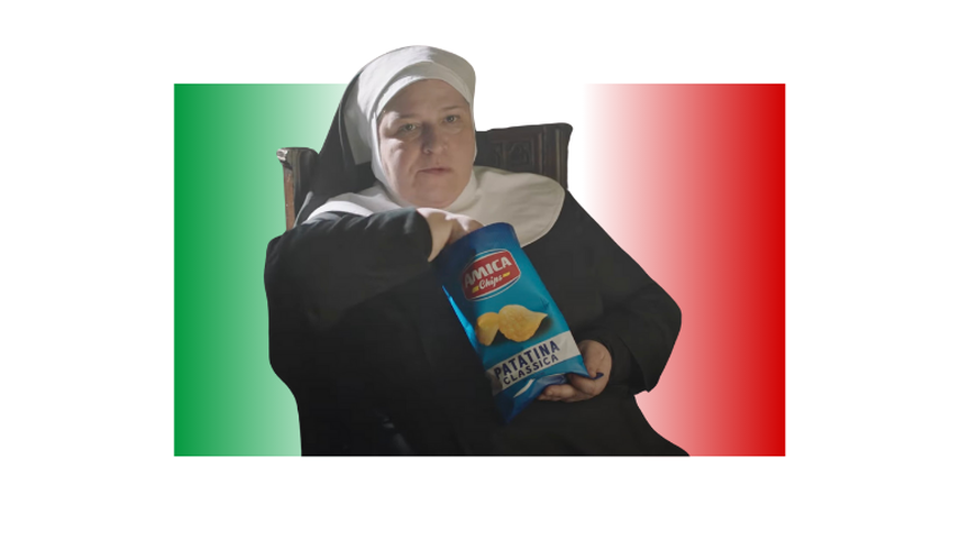 L&#039;entreprise italienne Amica Chips a déclenché une vive polémique. La raison? Une publicité jugée blasphématoire par les Italiens catholiques. On y voit une sœur recevant une hostie, pendant qu&# ...