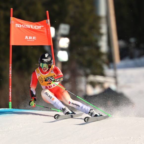 Camille Rast a signé le meilleur temps de la 1re manche à Are