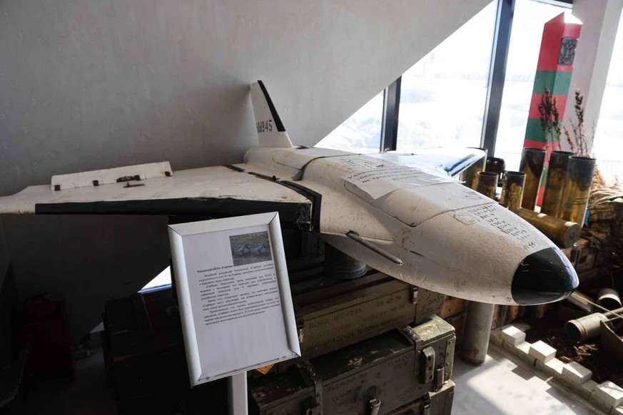Un drone Gerbera, ici en exposition dans un musée à Koursk, en Russie.