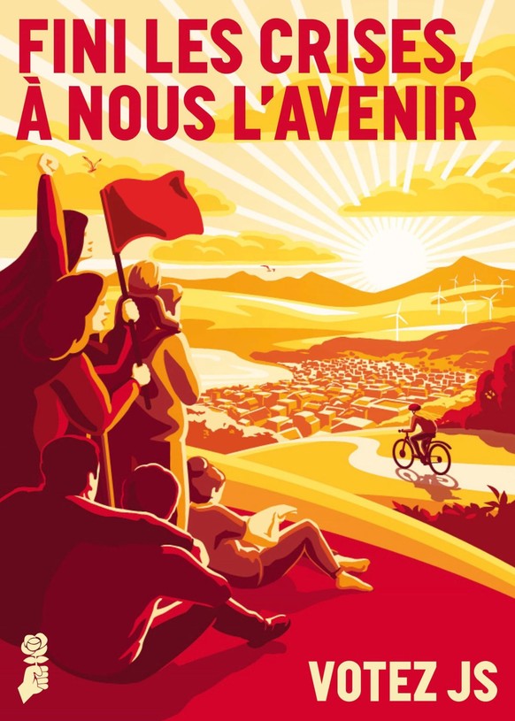 Les affiches de la Jeunesse socialiste arborent une iconographie connotée.