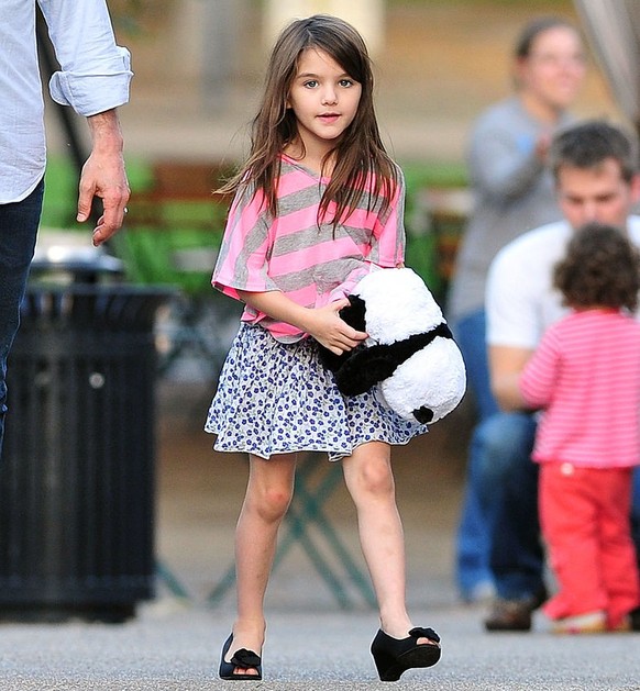 PITTSBURGH, PA - OCTOBER 08: Suri Cruise visits Schenley Plaza&#039;s carousel on October 8, 2011 in Pittsburgh, Pennsylvania. (Photo by James Devaney/WireImage)