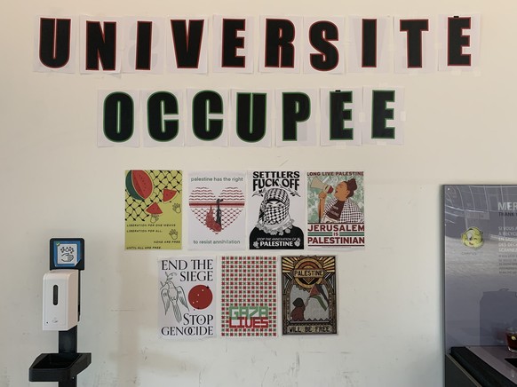 Occupation de l&#039;Université de Lausanne, le 3 mai 2024.
