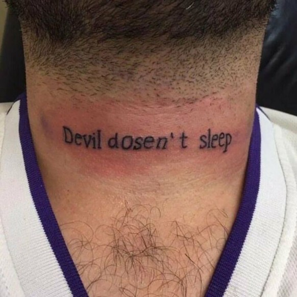 Faildienstag: Tattoo Devil dosen&amp;#039;t sleep
