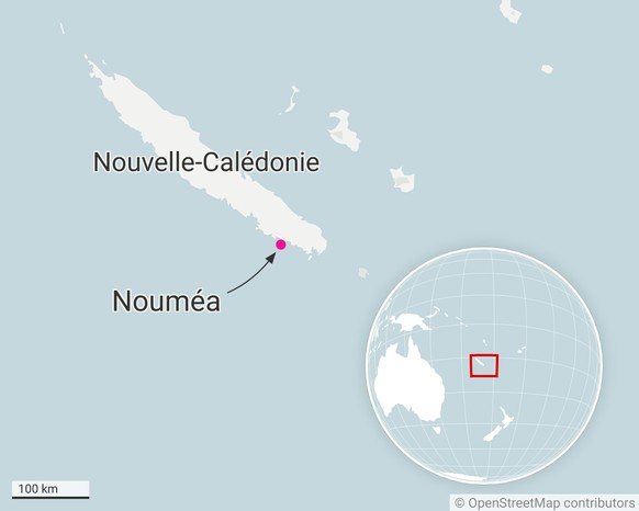 Nouvelle-Calédonie, carte de situation.