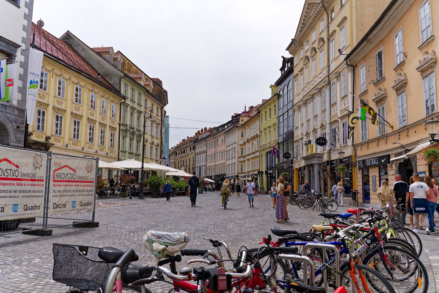 Das Velo ist in der Innenstadt von Ljubljana ein beliebtes Fortbewegungsmittel.