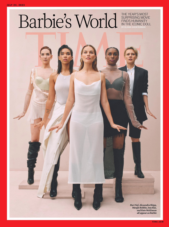 La Une du Time Magazine pour la promotion du film Barbie.