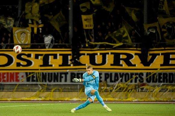 Le gardien bernois David von Ballmoos lors de la rencontre de football de Coupe de Suisse entre FC Stade Lausanne Ouchy, SLO, et BSC Young Boys le samedi 17 septembre 2022 au stade Olympique de la Pon ...