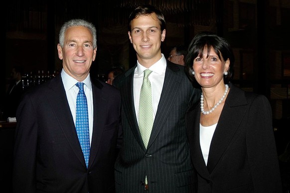 NEW YORK CITY, NY - APRIL 18: (L-R) Charles Kushner, Jared Kushner and Barbara Kushner attend Jared Kushner and Peter Kaplan Present the Relaunch of the New York Observer Website at Four Seasons Resta ...