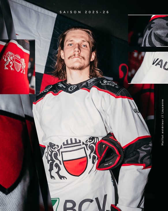 National-League-Saison 2025/26: Die Trikots des Lausanne HC.