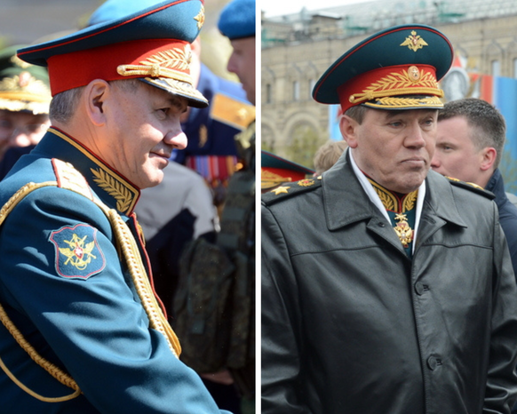 ...le ministre russe de la Défense Sergueï Choïgou et le chef d'état-major général Valeri Guérassimov.