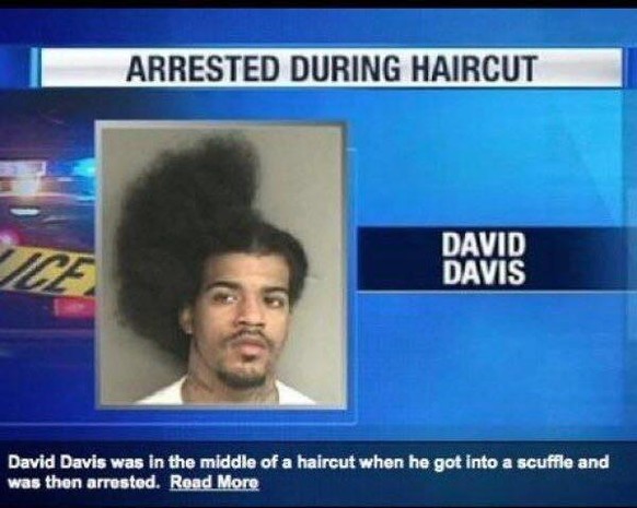 «Arrêté chez le coiffeur»
