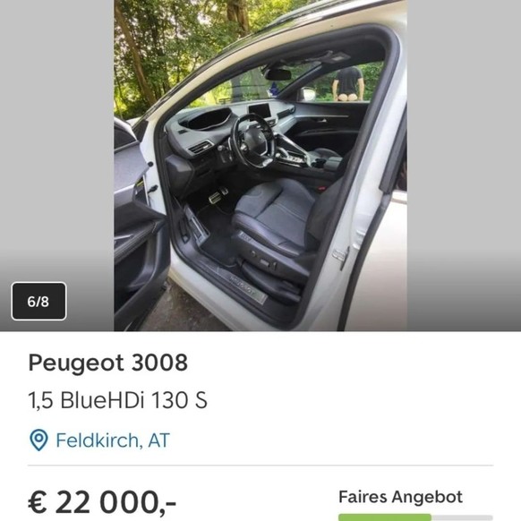 Faildienstag: Inserat für Auto mit nacktem Hintern