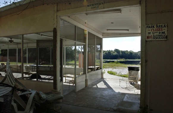 The clubhouse sits empty at the Florida naturist park in Hudson. The park is reportedly being sold to someone who will pour money into it's badly need renovations. (Credit Image: St Petersburg Ti ...