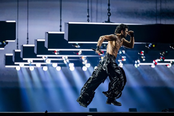 epa12104083 Armenia&#039;s Parg performs the song &quot;Survivor&quot; during the second semi-final of the 69th Eurovision Song Contest (ESC) in Basel, Switzerland, 15 May 2025. The grand final of the ...
