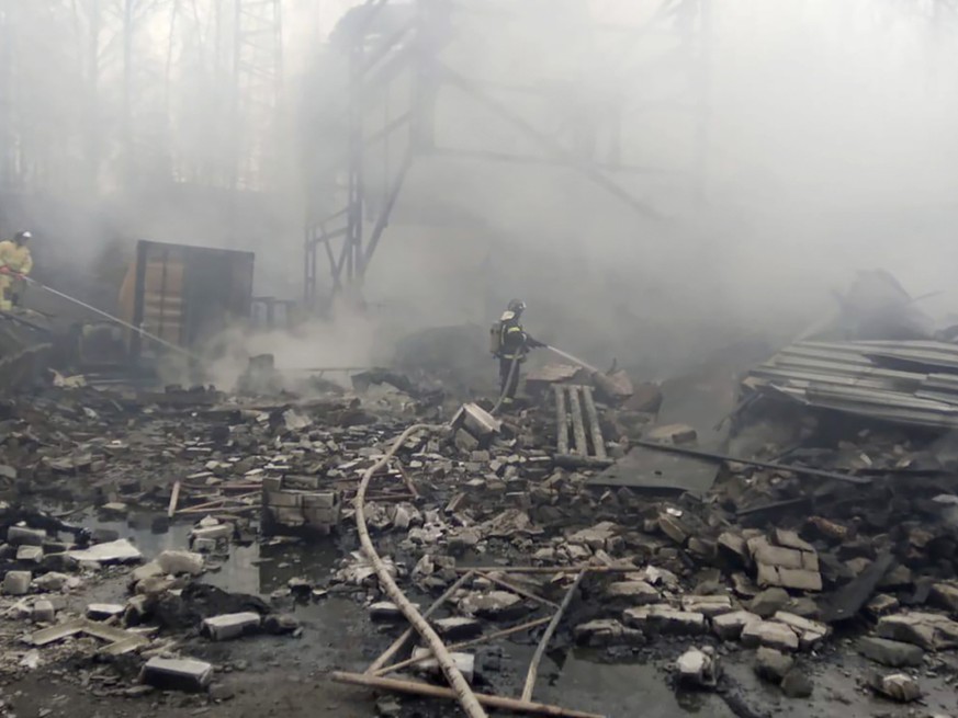 Le sinistre s&#039;est déclaré dans un atelier du site industriel Elastik situé dans la région de Riazan, à environ 200 km au sud de Moscou.