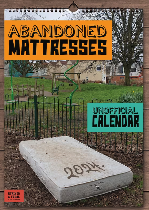 Abandoned Mattresses Calendar 2024 https://www.etsy.com/listing/1100431912/abandoned-mattress-calendar-2024-funny?ga_order=most_relevant&amp;amp;ga_search_type=all&amp;amp;ga_view_type=gallery&amp;amp ...