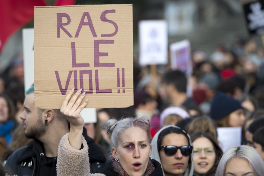 Une manifestation contre les violences sexistes et sexuelles à Lausanne, le 23 novembre 2019.