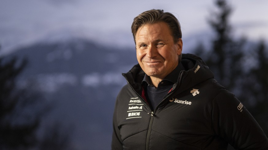 Urs Lehmann, Praesident des Schweizer Skiverbandes Swiss-Ski und Praesident des Organisationskomitees der Ski Weltmeisterschaften 2027 in Crans-Montana, spricht in einem Interview ueber die personelle ...