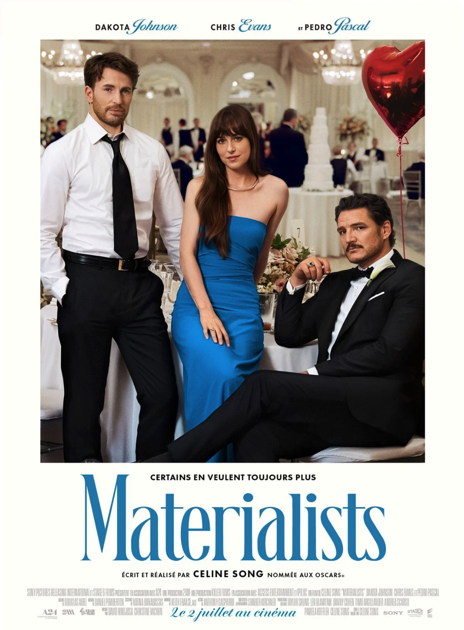Materialists: Réalisé par Celine Song. Avec Dakota Johnson, Chris Evans, Pedro Pascal,